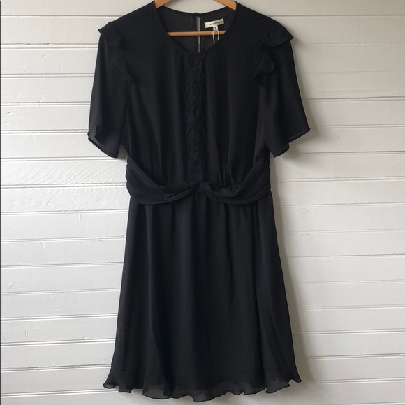 MAX STUDIO- Black Chiffon Dress - Picture 1 of 5
